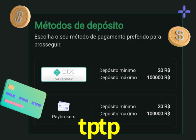 O cassino tptp oferece uma grande variedade de métodos de pagamento
